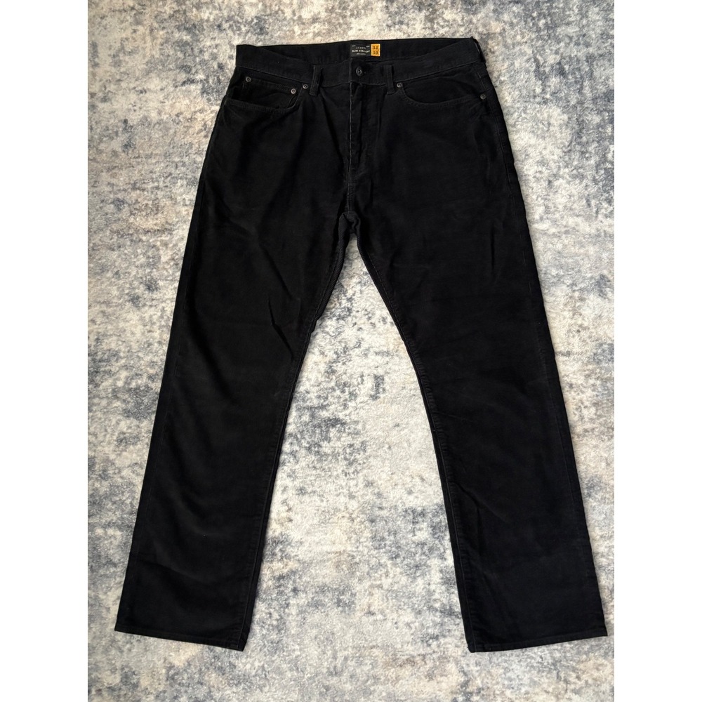 J Crew Corduroy Pants Mens‎ 34x30 Black Slim Straight Preppy Casual